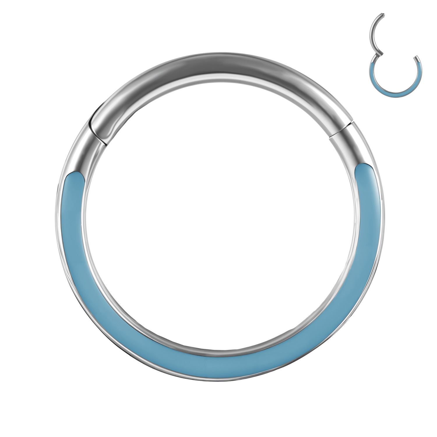 1 Pc Titanium Septum Ring Glow in the Dark Segment Ring Earrings Nose Piercing - Picture 22 of 30