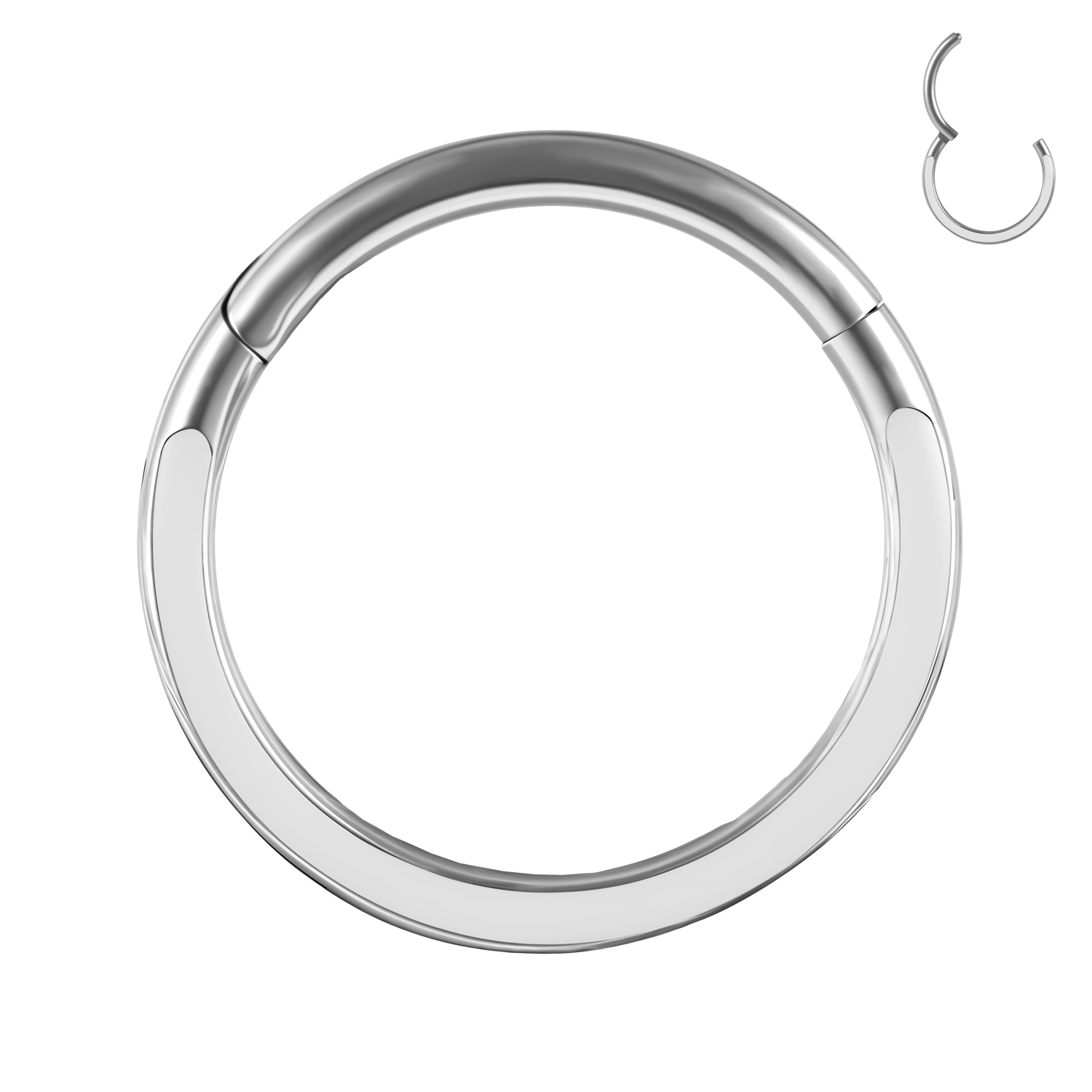 1 Pc Titanium Septum Ring Glow in the Dark Segment Ring Earrings Nose Piercing - Picture 14 of 30