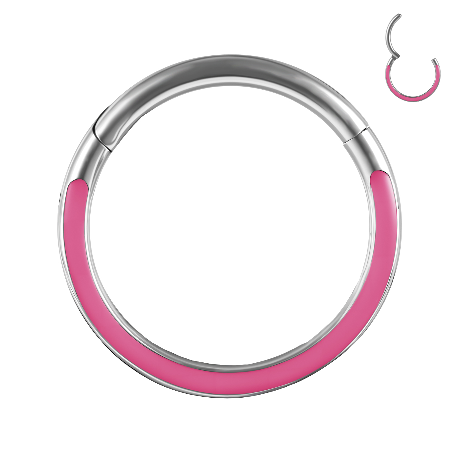 1 Pc Titanium Septum Ring Glow in the Dark Segment Ring Earrings Nose Piercing - Picture 18 of 30