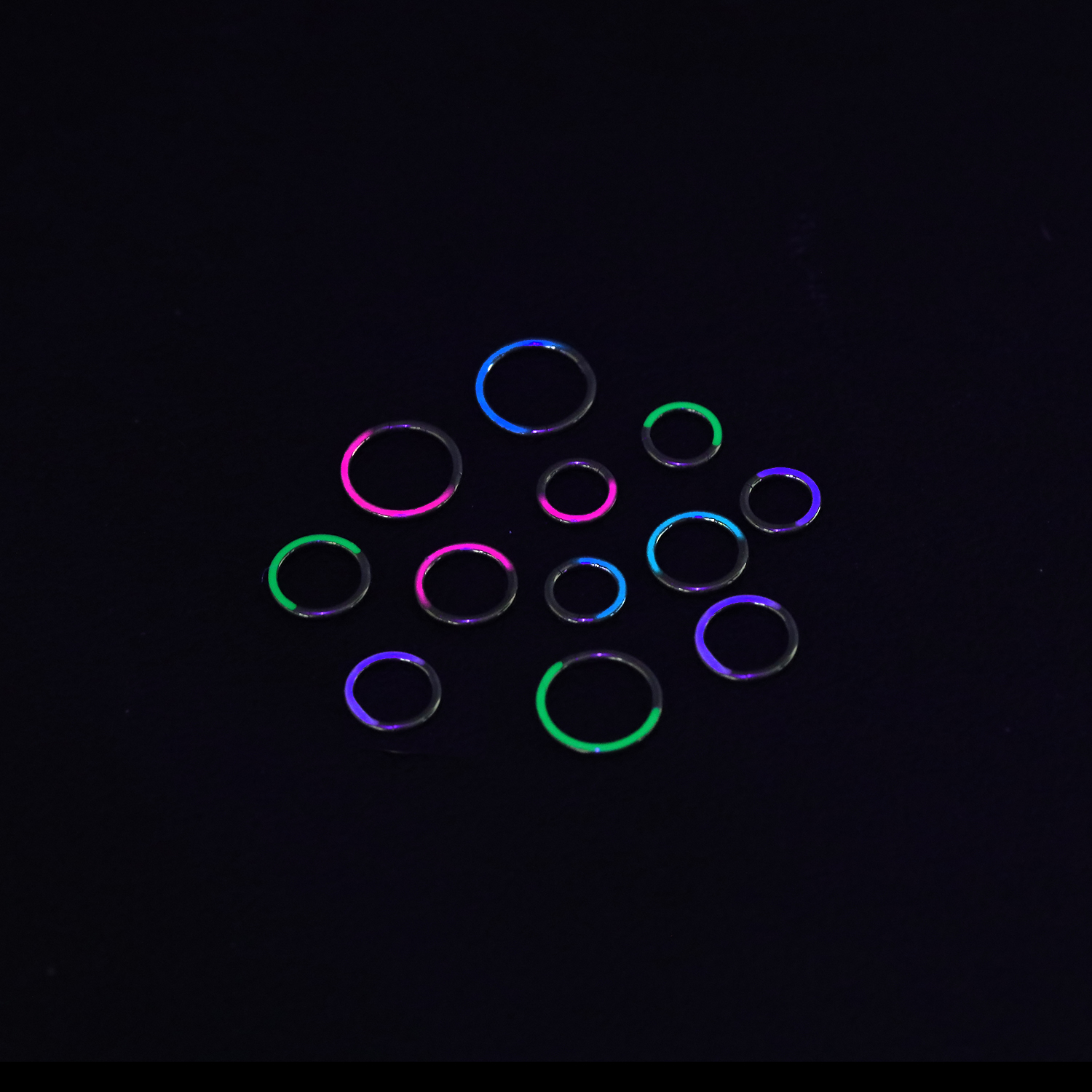 1 Pc Titanium Septum Ring Glow in the Dark Segment Ring Earrings Nose Piercing - Picture 17 of 30