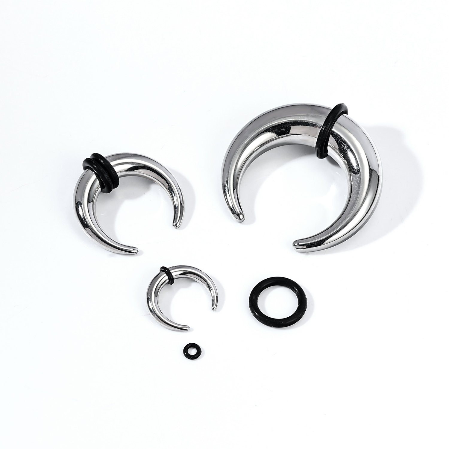 00G-16G Buffalo Septum Pincher Tapers Stainless Steel Nose Septum Ring Piercings