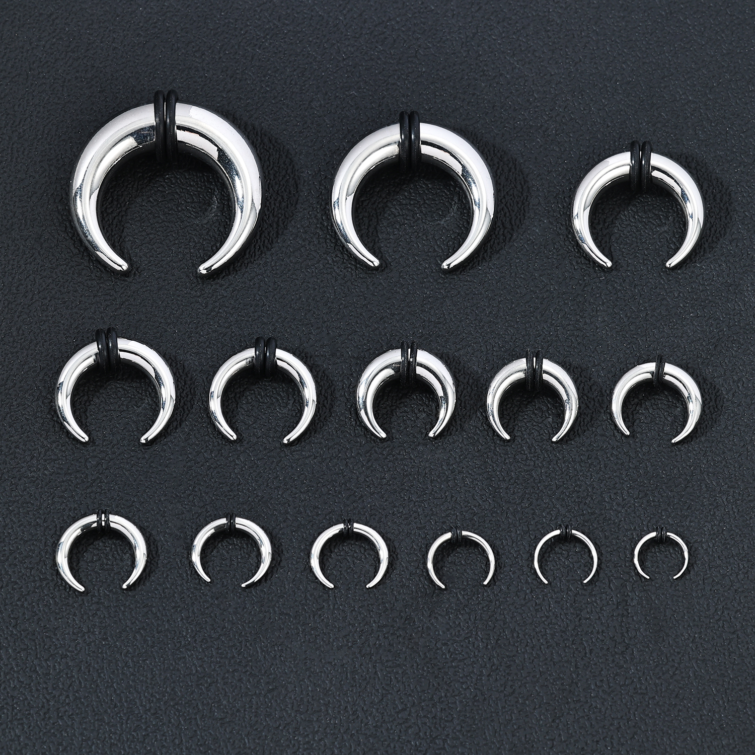 00G-16G Buffalo Septum Pincher Tapers Stainless Steel Nose Septum Ring Piercings