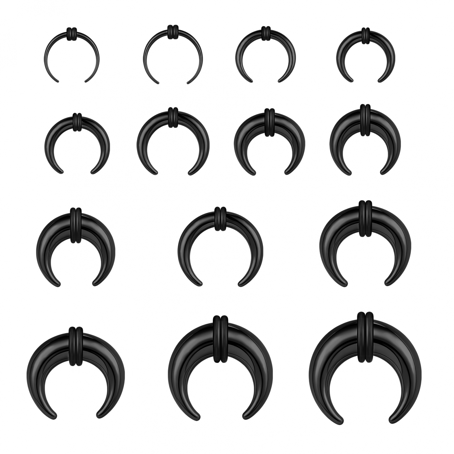 00G-16G Buffalo Septum Pincher Tapers Stainless Steel Nose Septum Ring Piercings