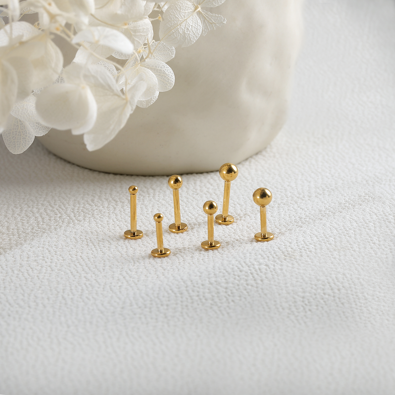 13Pcs Stainless Steel Lip Stud Set Flat Back Stud Earring Labret Monroe Piercing - Picture 29 of 31