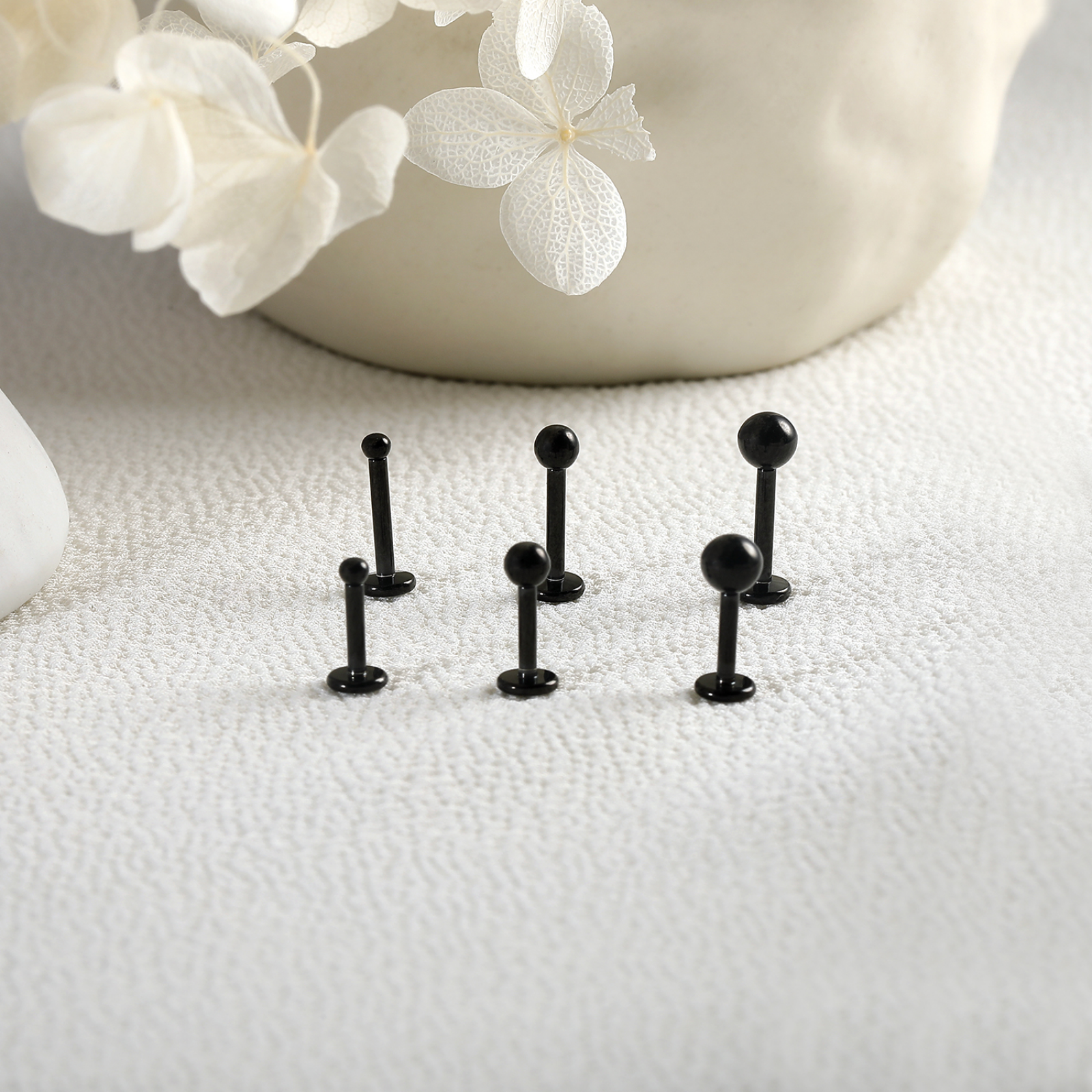 13Pcs Stainless Steel Lip Stud Set Flat Back Stud Earring Labret Monroe Piercing - Picture 24 of 31