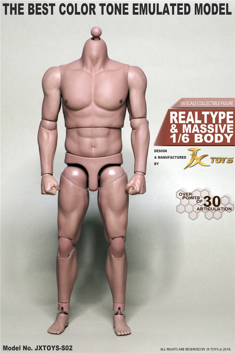 1//6 Emulated Muscular Body GangHood For Hot Toys Bane Arnold Head SHIP FROM USA