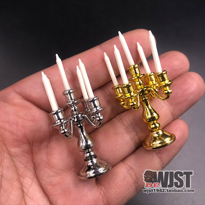 1//6 Scale Candle Holders Model for 12/" Action Figure Scene Accessories