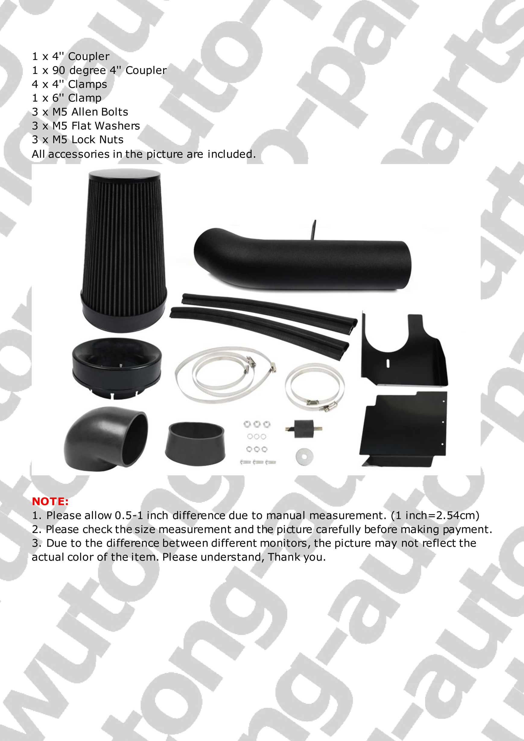 2006 Chevy Silverado Accessories Cold For 99-06 GMC/Chevy V8 4.8L/5.3L/6.0L Heat Shield Filter Air Intake Kit - Foto 4