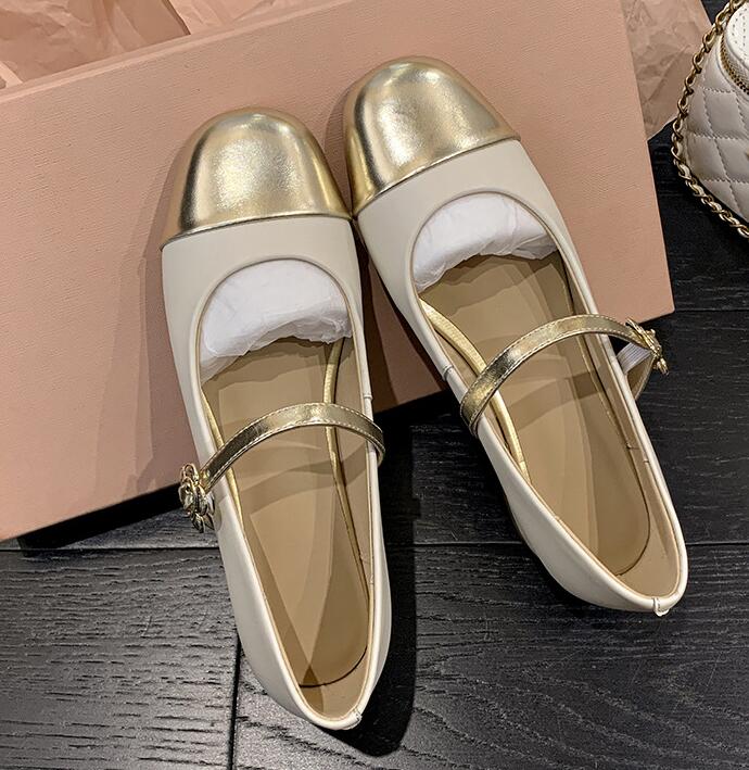 Women’s Low Heel Mary Jane Shoes Elegant Strap Shallow Mouth Loafers Shoes