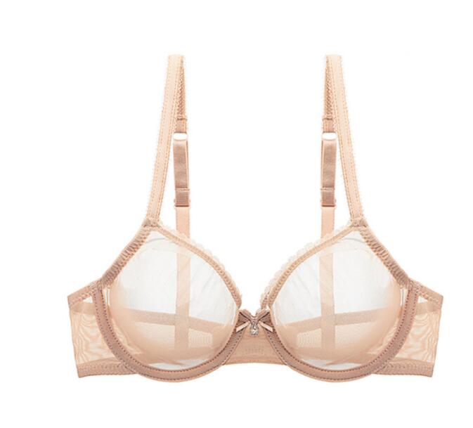 Sexy Bralette Transpirable de Malla Ultra Delgada Transparente Sin Forro Sin Acolchado - Imagen 14 de 16