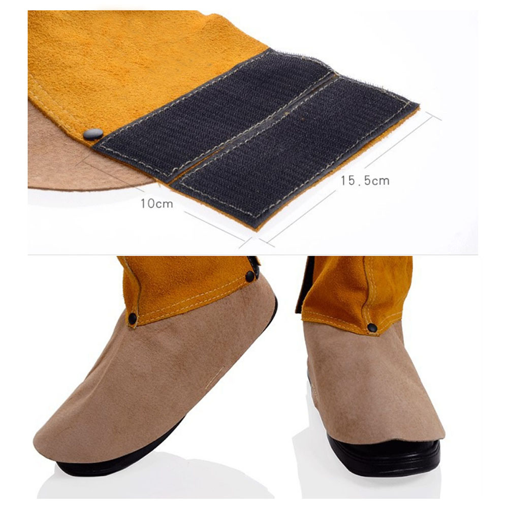Leather Welding Shoe Cover HEAT & WEAR RESISTANT For Welders 15cm