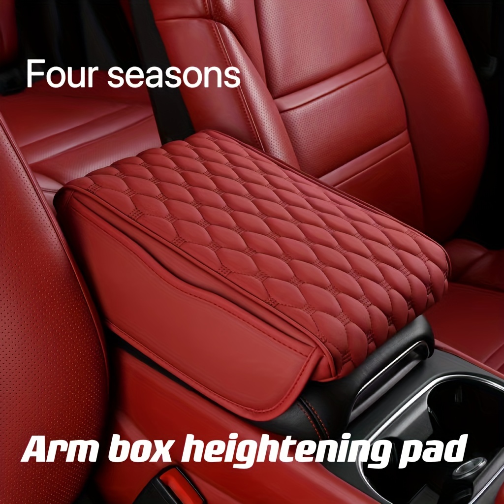 Car Center Console Cover Armrest Box Mat, Car Armrest Box Height Increase Cushion, Memory Foam Car Armrest Cushion, Leather Middle Consoles Protector, Universal Arm Rest Cushion - View #2