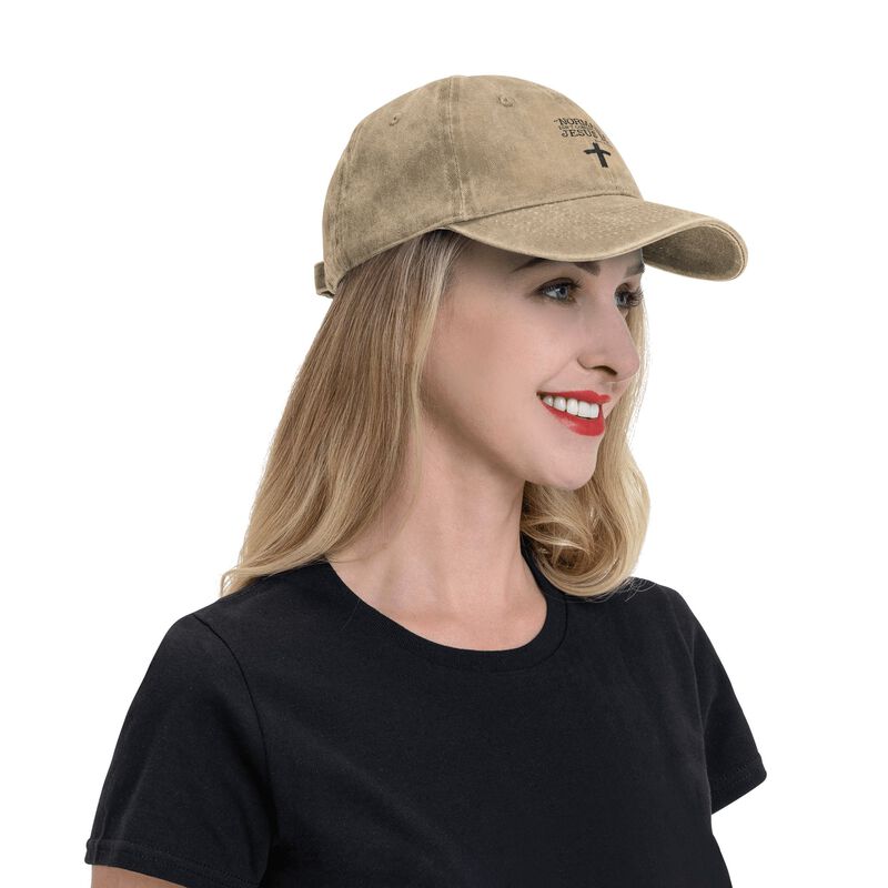 NORMAL JESUS Funny Graphic Baseball Cap Adjustable Washed Cotton