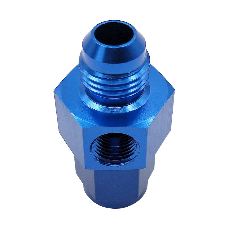 Nitrous or fuel Gauge adapter 6AN male to 6AN female 1/8NPT gauge port ...