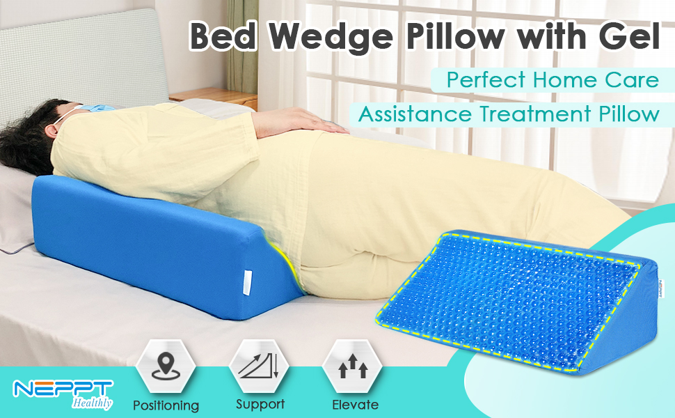 Wedge Pillow Memory Foam Incline Pillows for After Surgery Positio