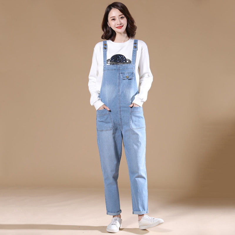【値下げ中】Looplus Denim Overall Pants Womens Denim Overalls Jumpsuit Jeans Casual Pants Suspender