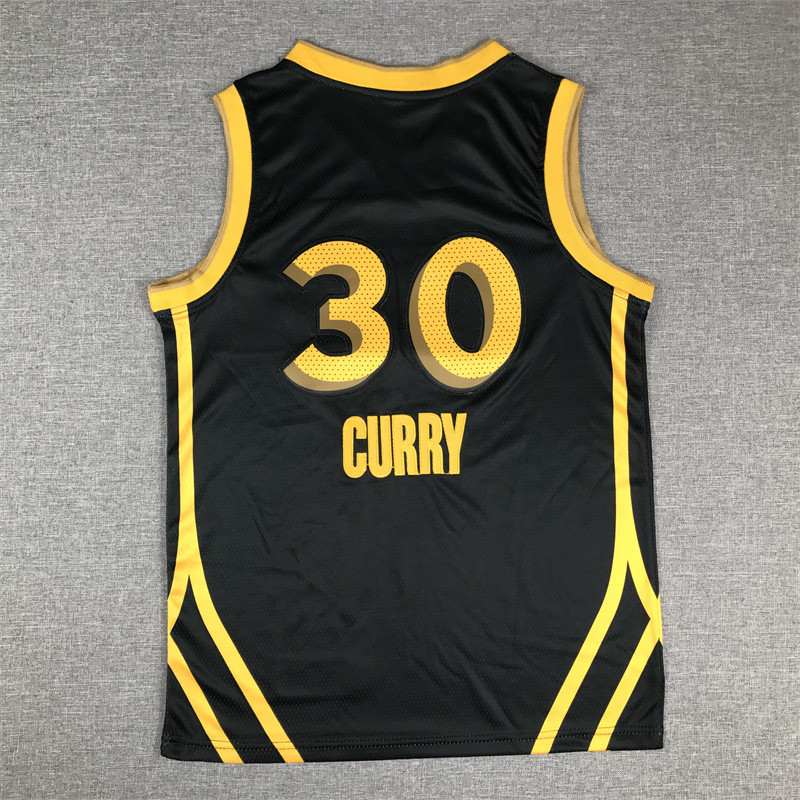 6 Colors Youth Size Gold States 30# Curry Basketball Jersey All Stitched