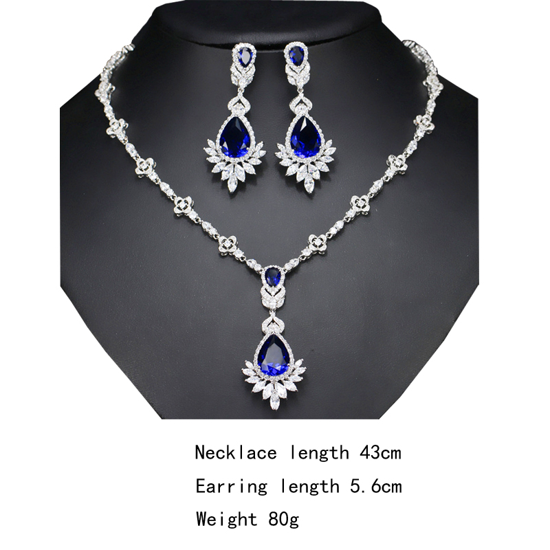 【新品】DIFFERENT NECKLACE PREMIUM 53cm Diamond 5 Teardrop Choker Necklace — EF Collection®