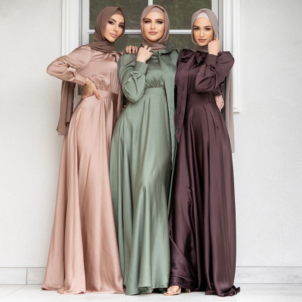 green emerald velvet dress Women's Elegant Maxi Abaya Kaftan main image 0
