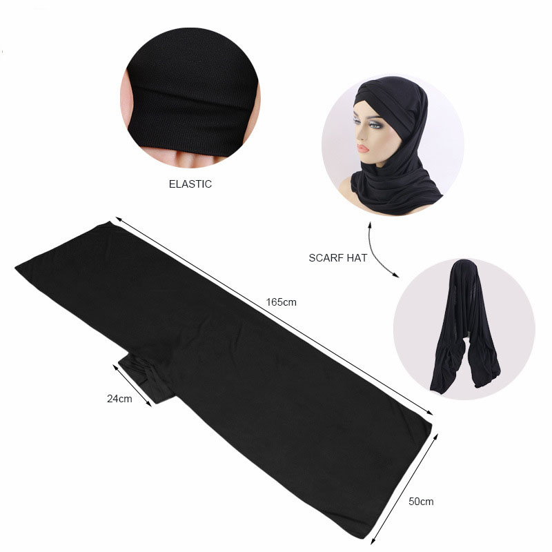 Muslim Women One Piece Amira Turban Hijab Wrap Shawl Headscarf Arab Head Cover e