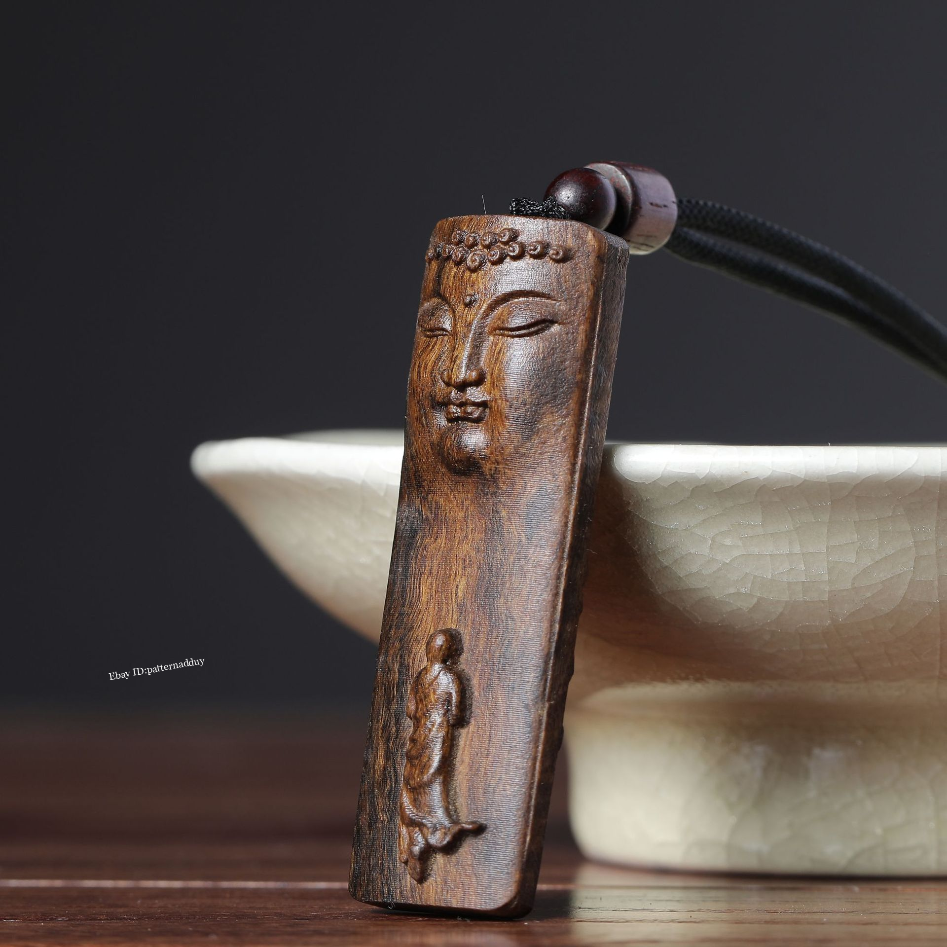 Guanyin Tathagata Agarwood Carving Pendant Crafts Pendant Car Accessories - Picture 8 of 10