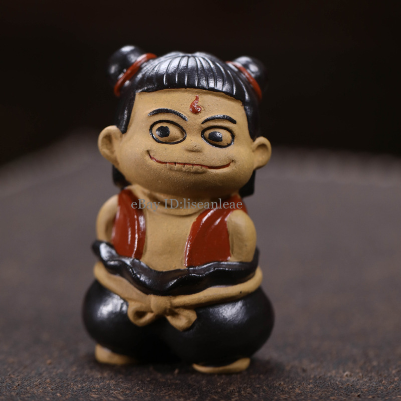 Creative Zisha Tea Pet Nezha Yixing Purple Clay Tea Play Ceramic Crafts - Picture 7 of 7