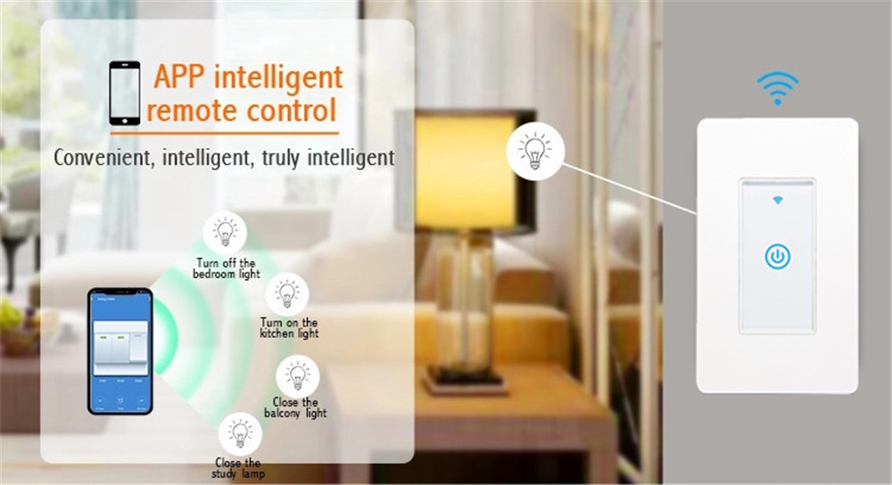 Smart WIFI Light Wall Switch Works with Alexa Google Home ...