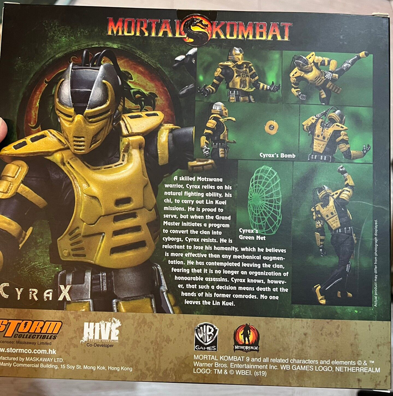 NEW Storm Toys Mortal Combat Yellow Machine Ninja Cyrax 1/12 Male