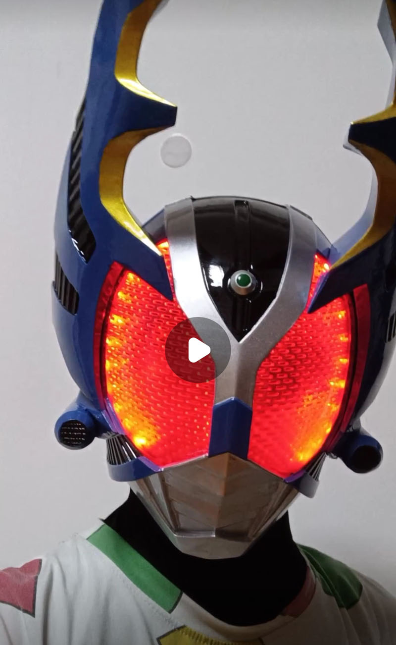 Masked Rider Kabuto 1/1 Masked Rider Gatack Rider Form Helmet LED