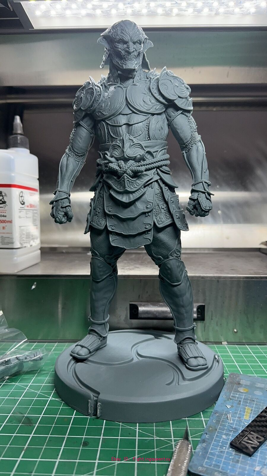Yoshimitsu Tekken GK Resin White Mold Unpainted Model 32cm High