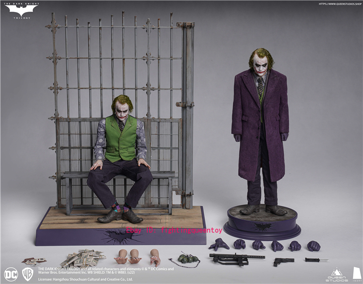 Queen Studios Inart 1/6 Batman Dark Knight Joker Rooted Hair