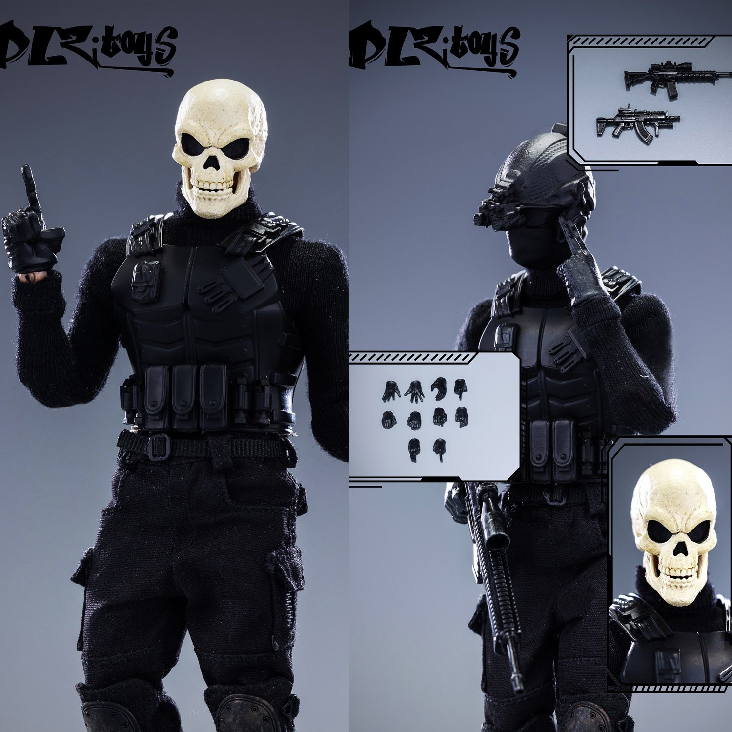 In Stock) DLZ. Toys Skull Sergeant 1/12 Action Figur