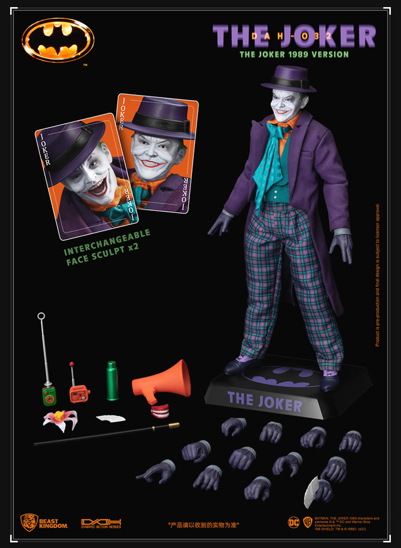 Beast Kingdom DAH-032 The Joker 1989 Version Action Figure In