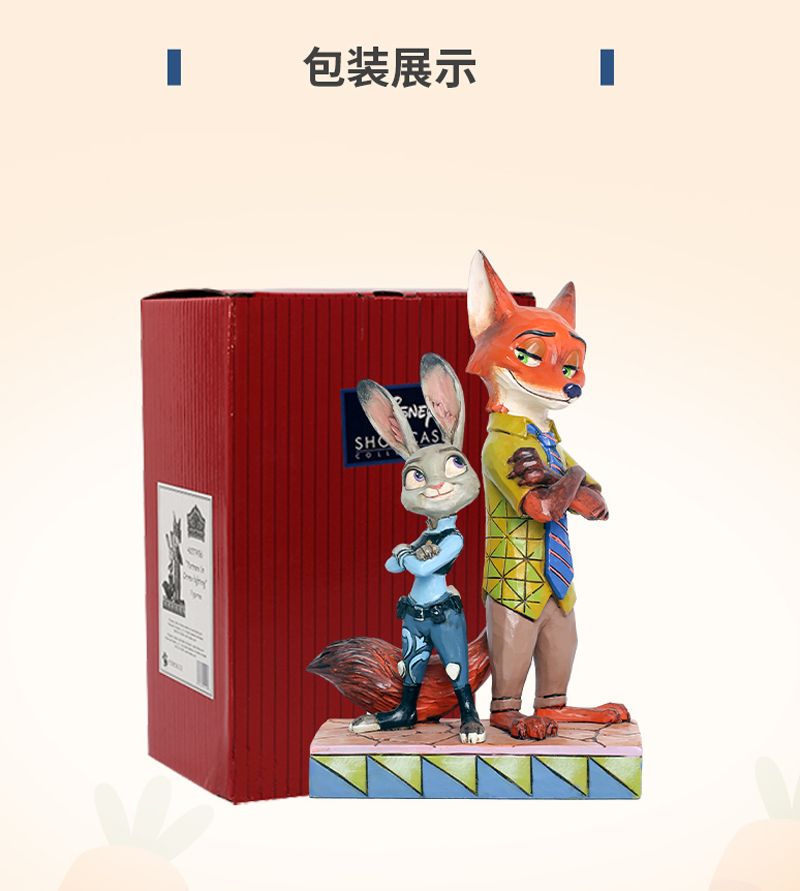 Zootopia Movie Revo Series Fox Nick & Judy Hopps Resin Model 2.0