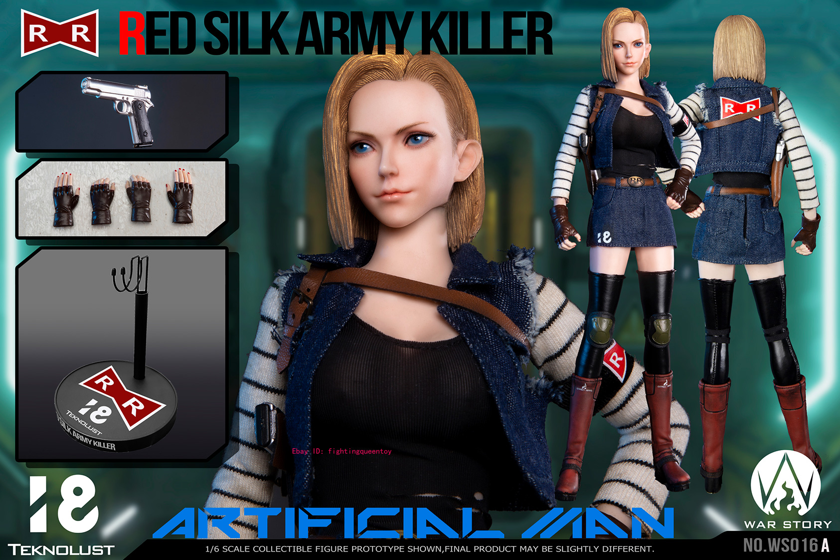 WAR STORY WS016A Dragon Ball Android 18 1/6 Female Action Figure