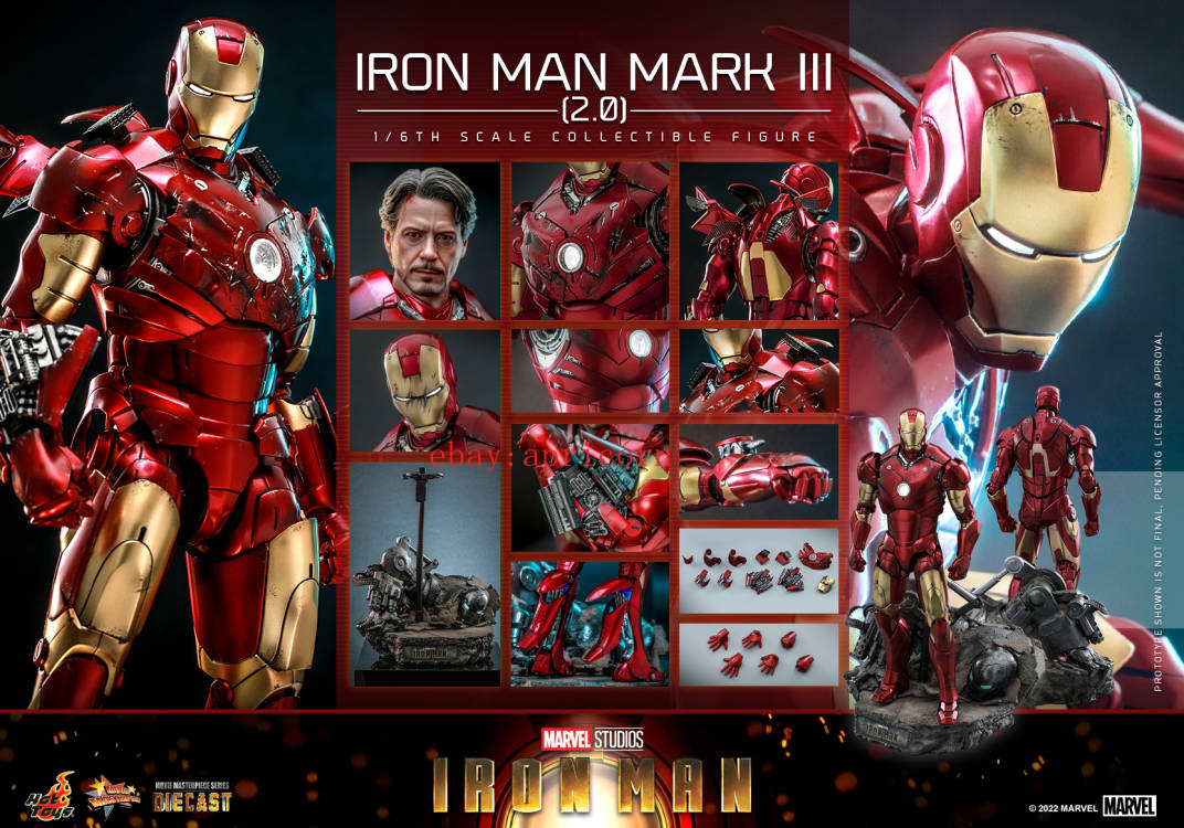 アメコミ Hot Toys Iron Man Mark III DIECAST Hot Toys MMS664D48 Iron Man Mark 3 III 1/6 Diecast Action Figure