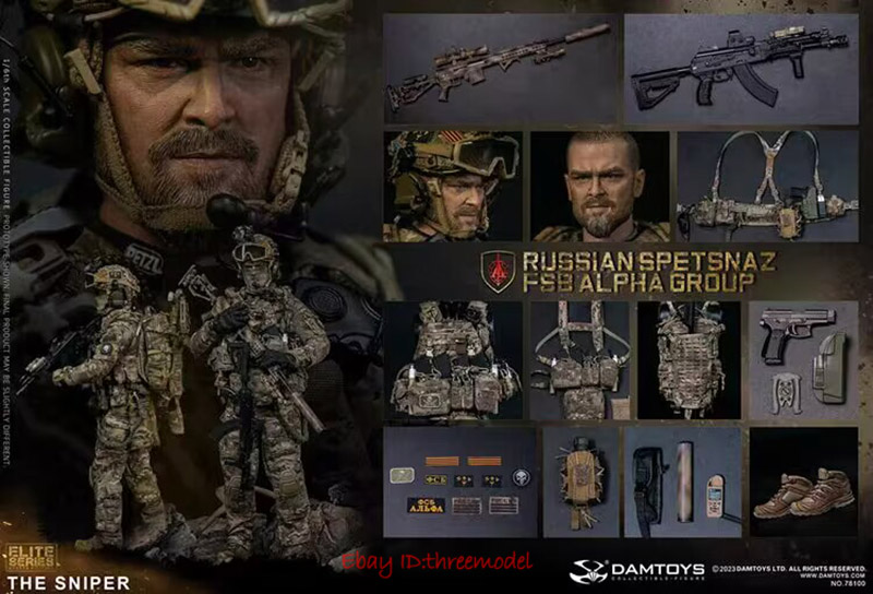 DAMTOYS 78100 1/6 Russian Spetsnaz FSB Alpha Group Sniper