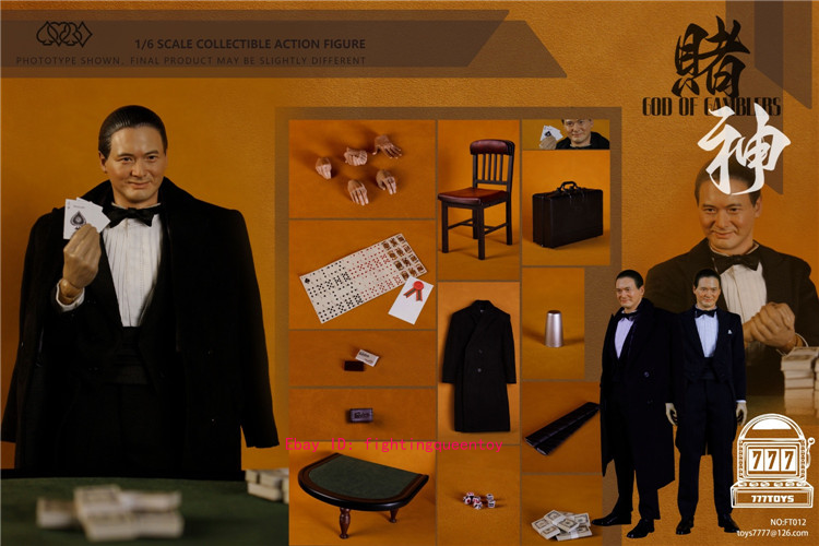 1/6 777TOYS FT012 God of Gamblers Male Chow Yun-Fat 12'' Action