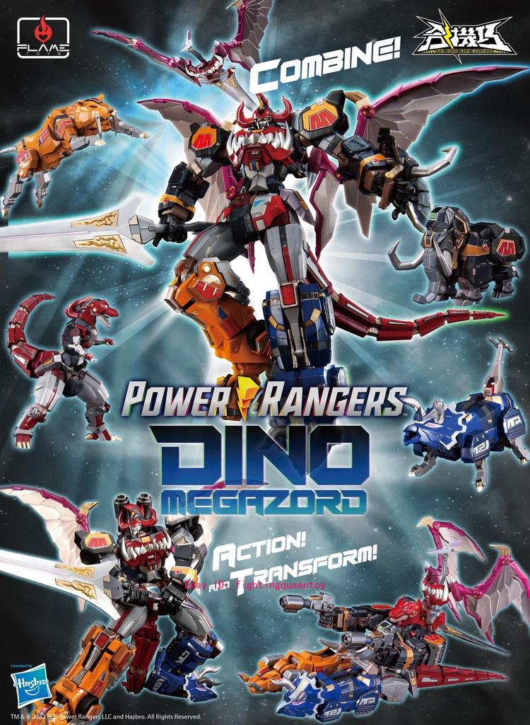 Flame Toys Megazord Power Rangers Mighty Morphin Dino Action