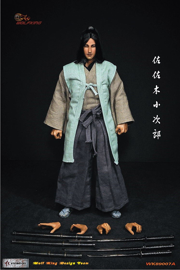 WOLFKING Sasaki Kojiro Ronin 1/6 Action Figure Samurai Doll