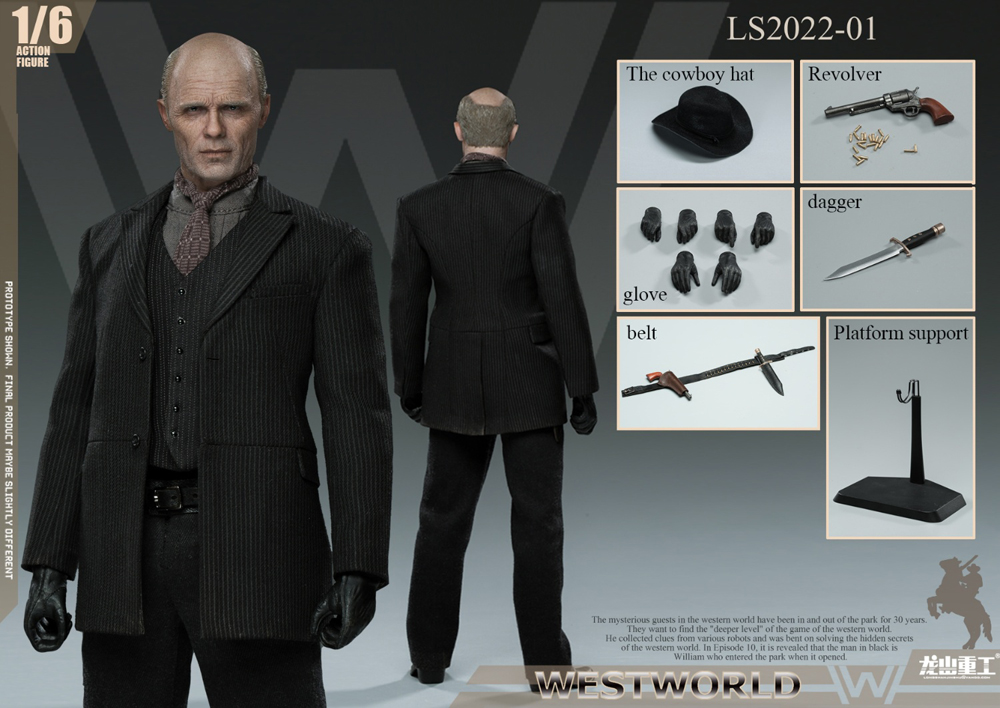 Westworld Men in Black William 1/6 Action Figure 12in Doll LS2022-01A IN  STOCK