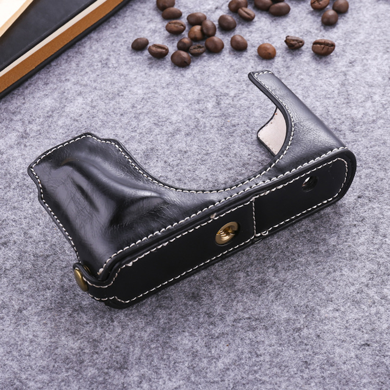 PU Leather Camera Bag Case Protect Cover Half Base for Leica D-LUX typ109 D-LUX7 - Picture 6 of 7