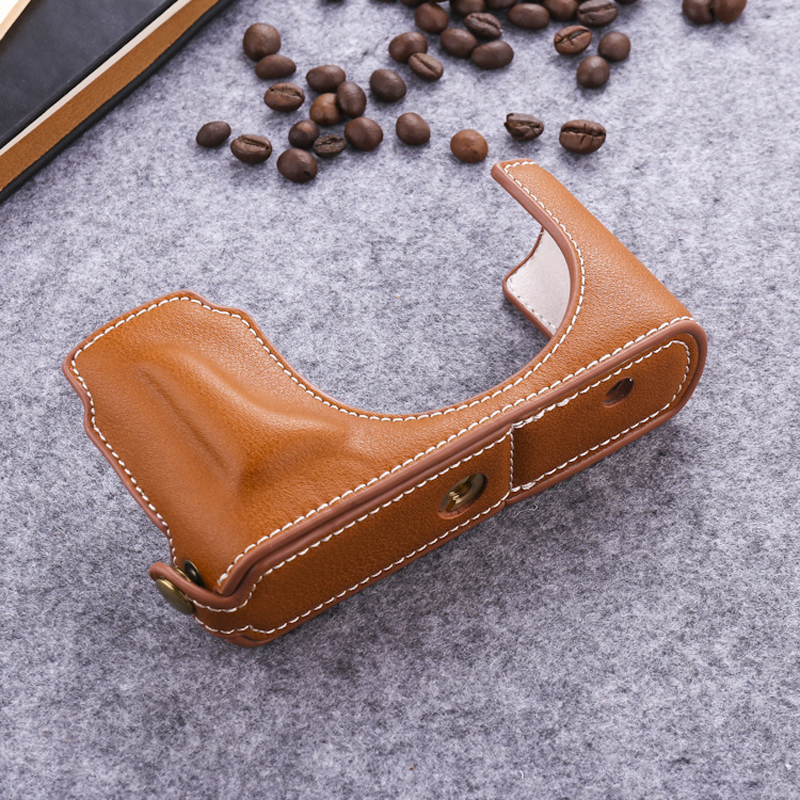 PU Leather Camera Bag Case Protect Cover Half Base for Leica D-LUX typ109 D-LUX7 - Picture 7 of 7