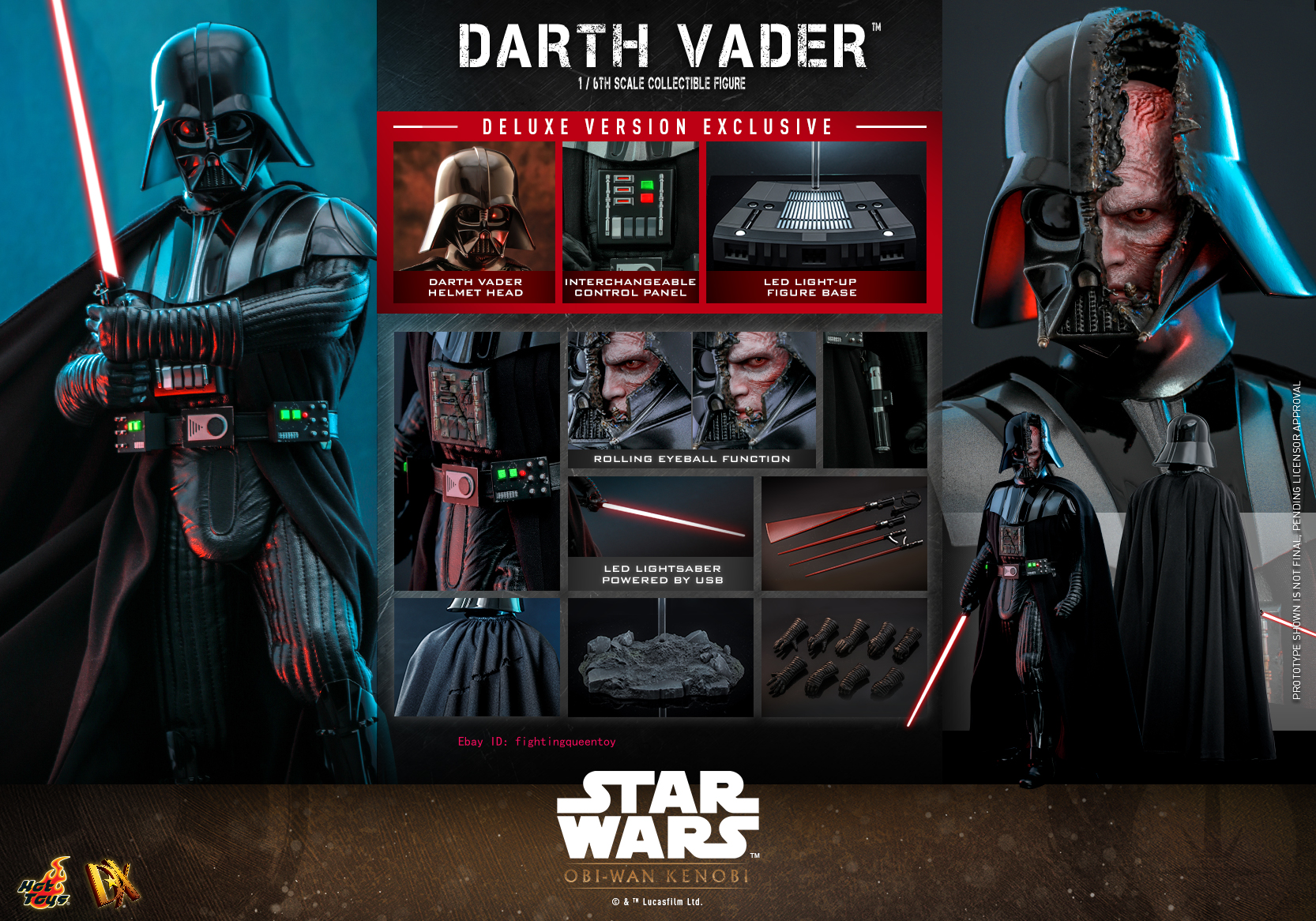 STAR WARS Action Collection 6体セット Hot Toys DX28 Star Wars Darth Vader 1/6 Action Figure Deluxe Ver