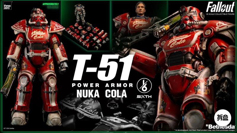 Threezero Fallout T-51 1/6 Nuka Cola Power Armor Action Figure IN