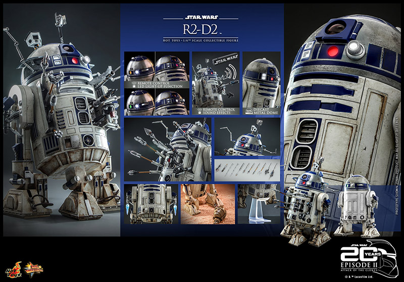 Hot Toys MMS651 1/6 STAR WARS II: ATTACK OF THE CLONES R2-D2 R2D2