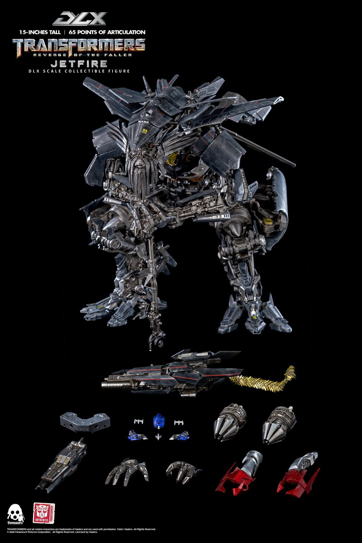3A Threezero DLX Jetfire Skyfire Transformation Toy Action Figure