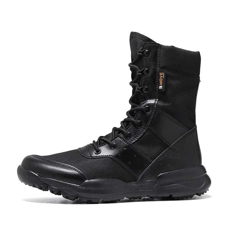 Men's Army Combat Boots Police Motorcycle Hiking Tactical Work Shoes - Picture 5 of 8