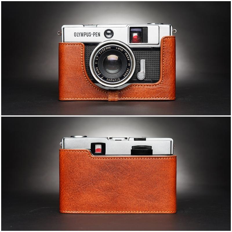 Genuine Real Leather Camera Bag Case Protect Cover For Olympus PEN-EED PEN EED - Picture 14 of 15