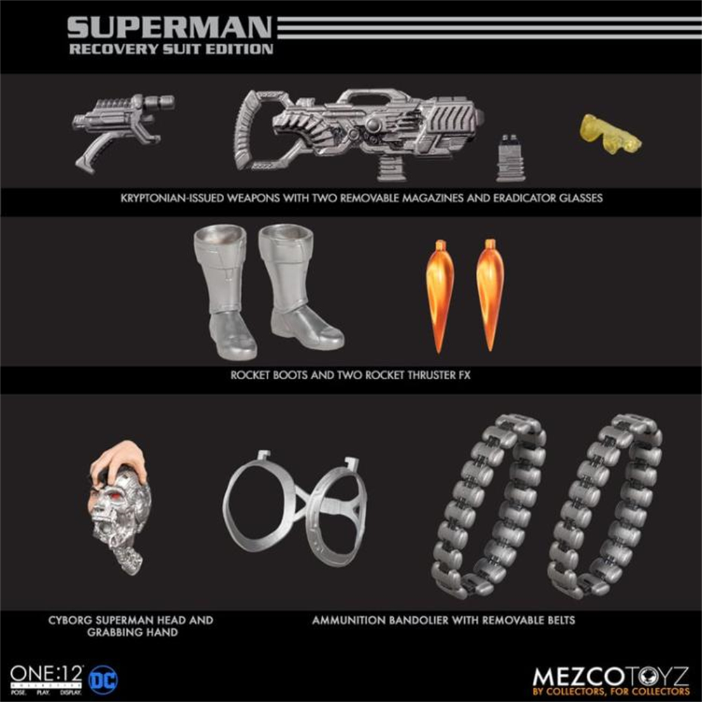 DC COMICS - Superman Man of Steel Edition 1/12 Action Figure Mezco EUR 191,47 - FR